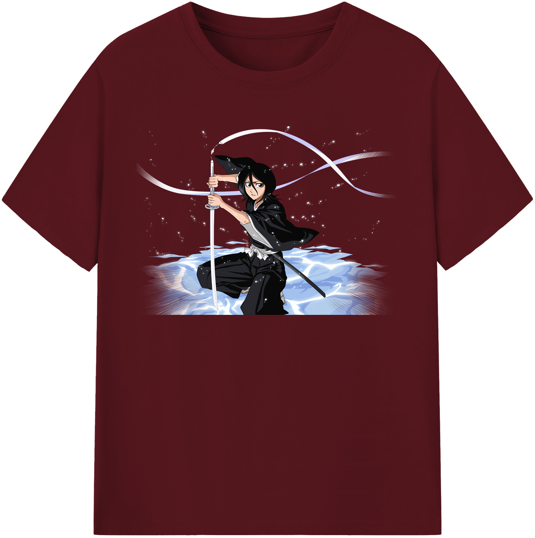 （画像用） ブリーチ 朽木ルキア BLEACH Kuchiki Rukia 綿100％半袖Tシャツ（フロントプリント）